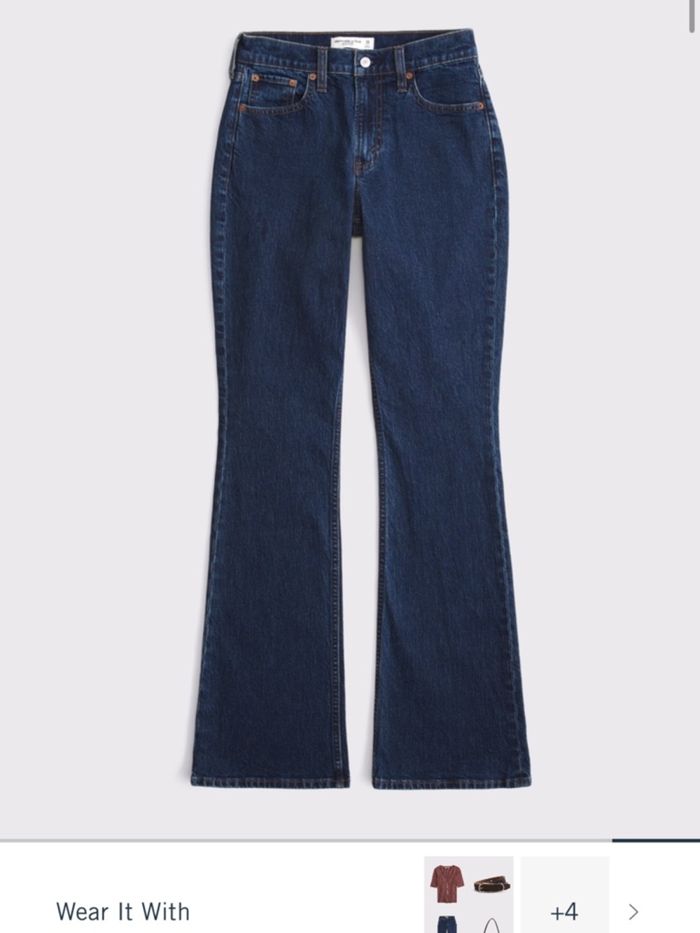 Abercrombie & Fitch Dark Bootcut Curve love Jeans